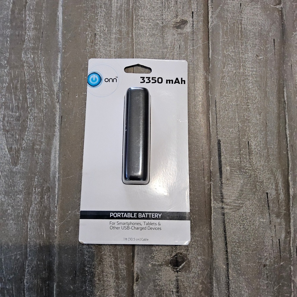ONN 3350mAh Portable Battery Power Bank USB Charger New Sealed‎
